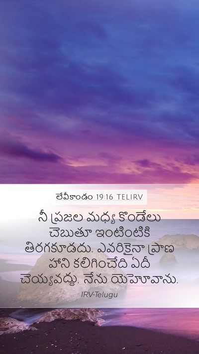 లేవీకాండం 19:16 TELIRV Bible Verse Image