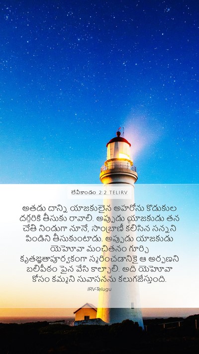 లేవీకాండం 2:2 TELIRV Bible Verse Image