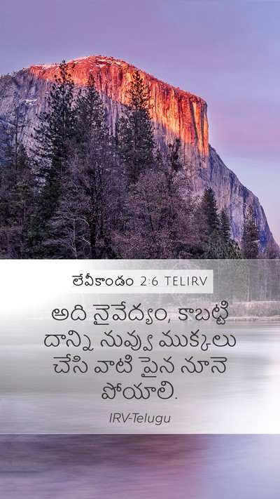లేవీకాండం 2:6 TELIRV Mobile Phone Wallpaper - అది నైవేద్యం, - Mobile Bible Verse Wallpaper