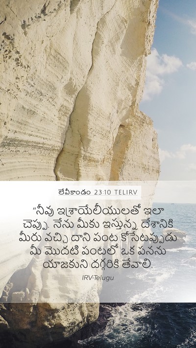 లేవీకాండం 23:10 TELIRV Bible Verse Image