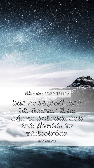 లేవీకాండం 25:20 TELIRV Bible Verse Image