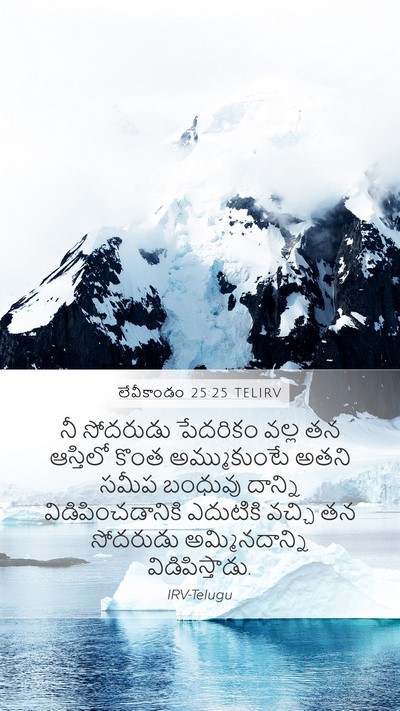 లేవీకాండం 25:25 TELIRV Bible Verse Image
