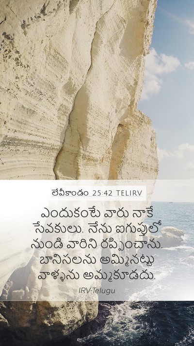 లేవీకాండం 25:42 TELIRV Bible Verse Image