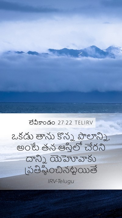 లేవీకాండం 27:22 TELIRV Mobile Phone Wallpaper - ఒకడు తాను కొన్న - Mobile Bible Verse Wallpaper