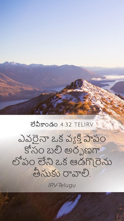 లేవీకాండం 4:32 TELIRV Bible Verse Image