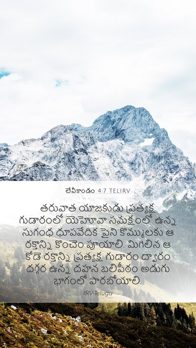 లేవీకాండం 4:7 TELIRV Bible Verse Image