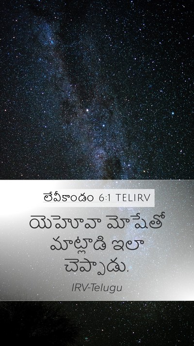 లేవీకాండం 6:1 TELIRV Bible Verse Image