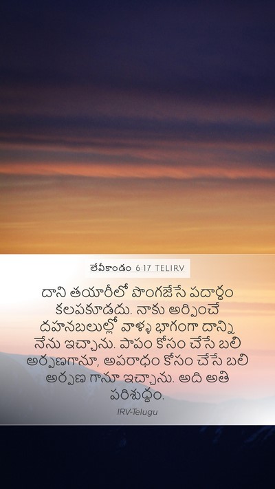 లేవీకాండం 6:17 TELIRV Bible Verse Image