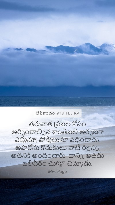 లేవీకాండం 9:18 TELIRV Mobile Phone Wallpaper - తరువాత ప్రజల కోసం - Mobile Bible Verse Wallpaper