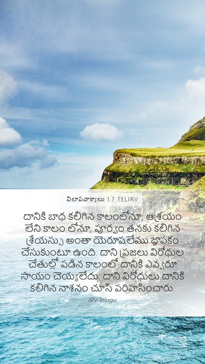 విలాపవాక్యాలు 1:7 TELIRV Bible Verse Image