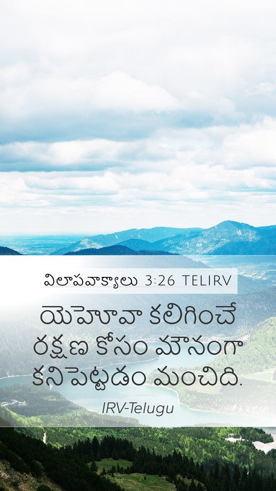విలాపవాక్యాలు 3:26 TELIRV Bible Verse Image