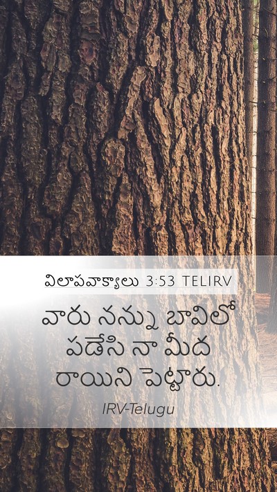 విలాపవాక్యాలు 3:53 TELIRV Bible Verse Image
