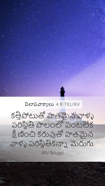 విలాపవాక్యాలు 4:9 TELIRV Bible Verse Image