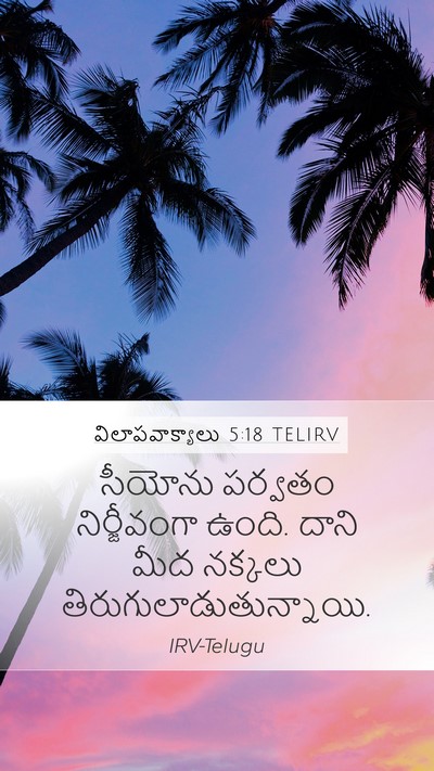 విలాపవాక్యాలు 5:18 TELIRV Bible Verse Image