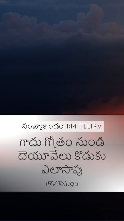 సంఖ్యాకాండం 1:14 TELIRV Mobile Phone Wallpaper - గాదు గోత్రం నుండి - Mobile Bible Verse Wallpaper