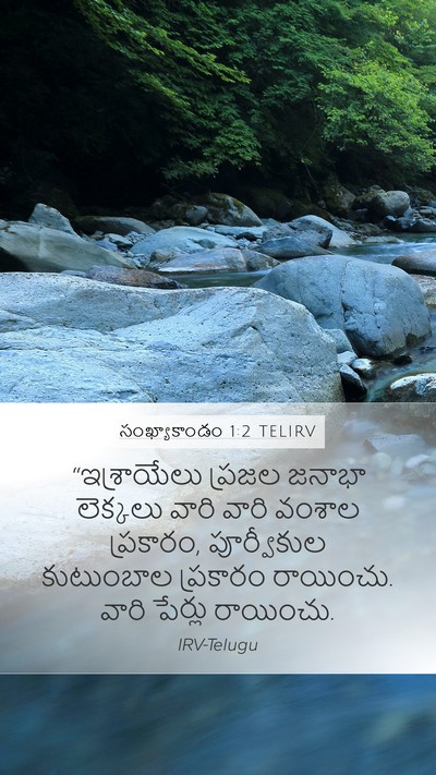 సంఖ్యాకాండం 1:2 TELIRV Bible Verse Image