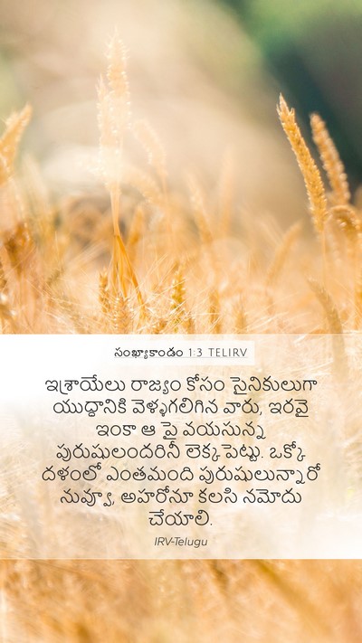 సంఖ్యాకాండం 1:3 TELIRV Bible Verse Image