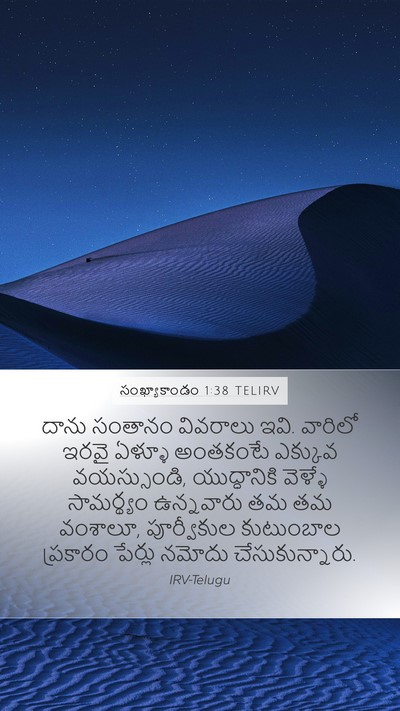 సంఖ్యాకాండం 1:38 TELIRV Mobile Phone Wallpaper - దాను సంతానం - Mobile Bible Verse Wallpaper