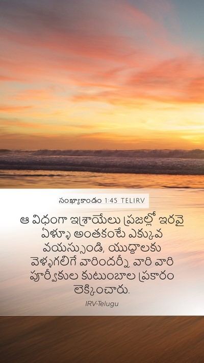 సంఖ్యాకాండం 1:45 TELIRV Mobile Phone Wallpaper - ఆ విధంగా - Mobile Bible Verse Wallpaper