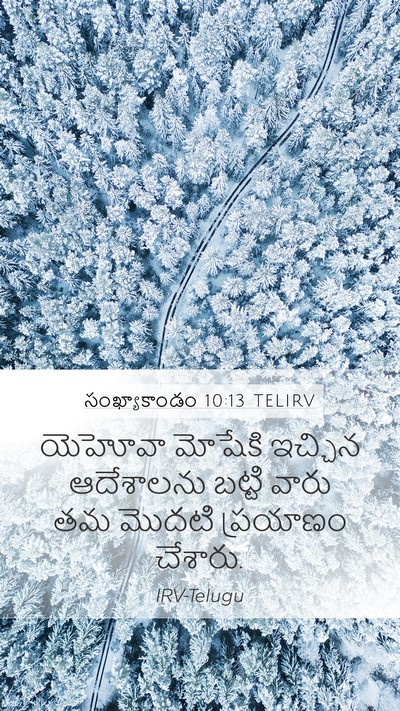 సంఖ్యాకాండం 10:13 TELIRV Mobile Phone Wallpaper - యెహోవా మోషేకి - Mobile Bible Verse Wallpaper