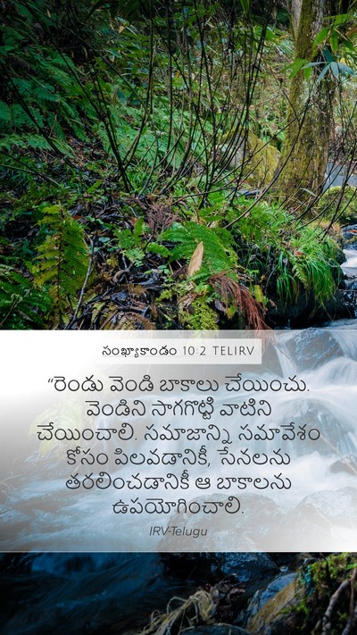 సంఖ్యాకాండం 10:2 TELIRV Mobile Phone Wallpaper - “రెండు వెండి - Mobile Bible Verse Wallpaper
