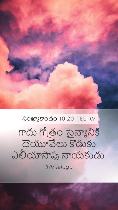 సంఖ్యాకాండం 10:20 TELIRV Bible Verse Image