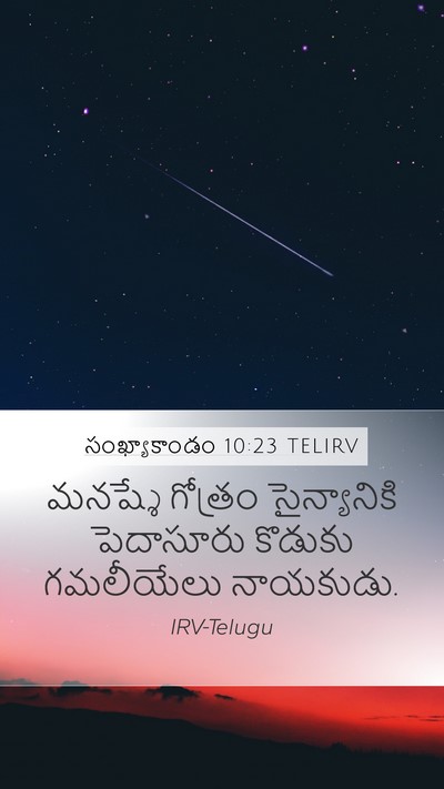 సంఖ్యాకాండం 10:23 TELIRV Bible Verse Image