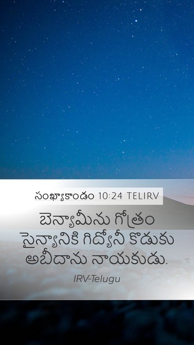 సంఖ్యాకాండం 10:24 TELIRV Bible Verse Image