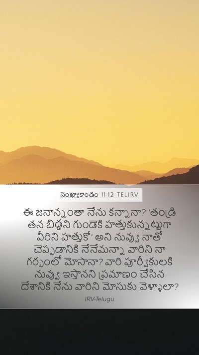 సంఖ్యాకాండం 11:12 TELIRV Mobile Phone Wallpaper - ఈ జనాన్నంతా నేను - Mobile Bible Verse Wallpaper