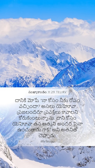 సంఖ్యాకాండం 11:29 TELIRV Bible Verse Image