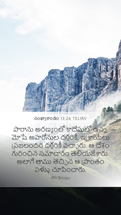 సంఖ్యాకాండం 13:26 TELIRV Bible Verse Image