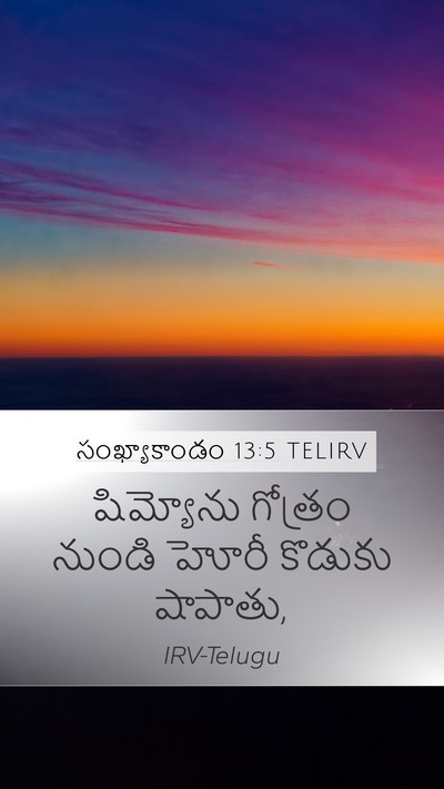 సంఖ్యాకాండం 13:5 TELIRV Mobile Phone Wallpaper - షిమ్యోను గోత్రం - Mobile Bible Verse Wallpaper