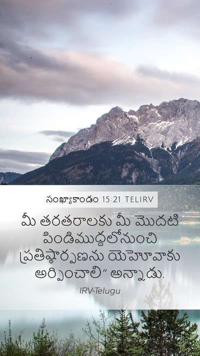సంఖ్యాకాండం 15:21 TELIRV Mobile Phone Wallpaper - మీ తరతరాలకు మీ - Mobile Bible Verse Wallpaper