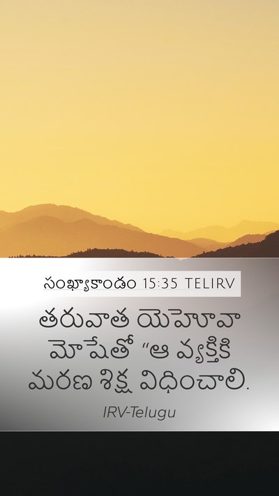 సంఖ్యాకాండం 15:35 TELIRV Bible Verse Image