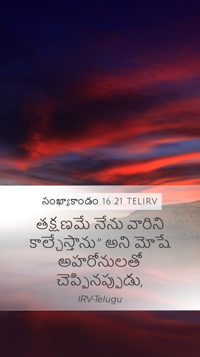 సంఖ్యాకాండం 16:21 TELIRV Bible Verse Image