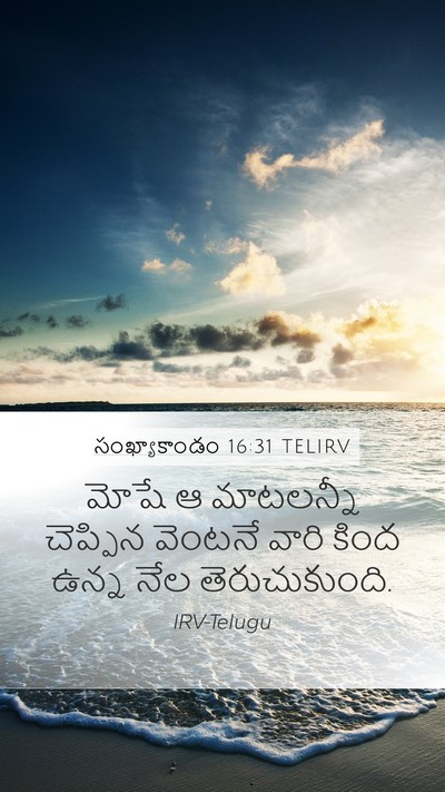 సంఖ్యాకాండం 16:31 TELIRV Bible Verse Image