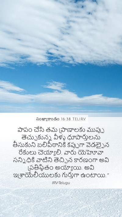 సంఖ్యాకాండం 16:38 TELIRV Bible Verse Image
