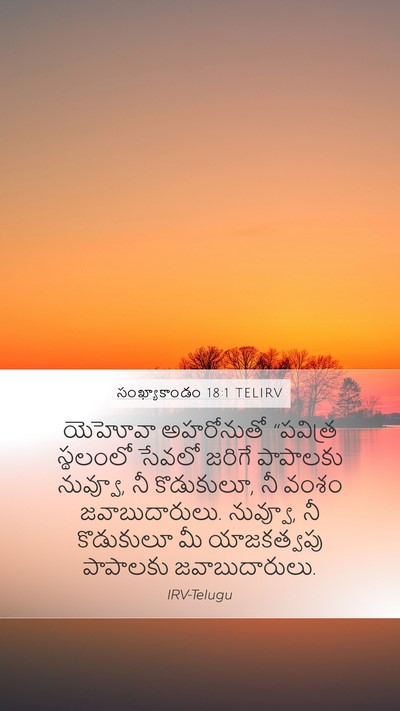సంఖ్యాకాండం 18:1 TELIRV Bible Verse Image