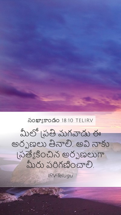 సంఖ్యాకాండం 18:10 TELIRV Mobile Phone Wallpaper - మీలో ప్రతి మగవాడు - Mobile Bible Verse Wallpaper