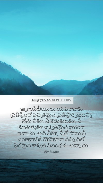 సంఖ్యాకాండం 18:19 TELIRV Bible Verse Image