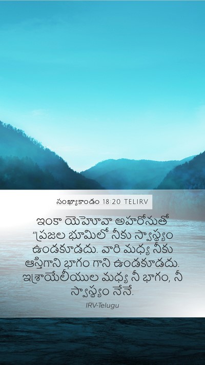 సంఖ్యాకాండం 18:20 TELIRV Bible Verse Image