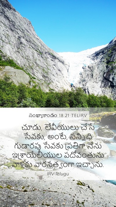 సంఖ్యాకాండం 18:21 TELIRV Bible Verse Image