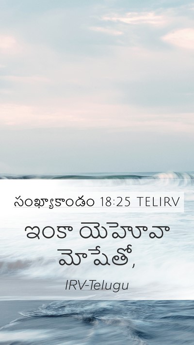 సంఖ్యాకాండం 18:25 TELIRV Mobile Phone Wallpaper - ఇంకా యెహోవా - Mobile Bible Verse Wallpaper