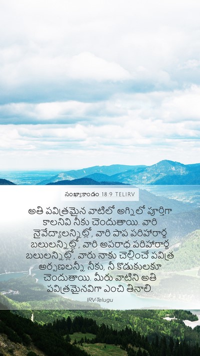 సంఖ్యాకాండం 18:9 TELIRV Bible Verse Image
