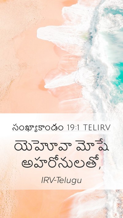 సంఖ్యాకాండం 19:1 TELIRV Mobile Phone Wallpaper - యెహోవా మోషే - Mobile Bible Verse Wallpaper