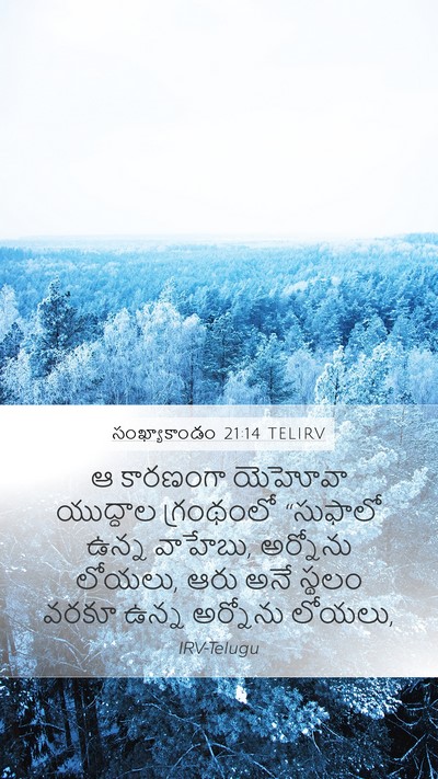 సంఖ్యాకాండం 21:14 TELIRV Bible Verse Image