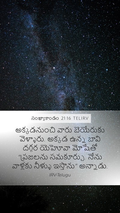 సంఖ్యాకాండం 21:16 TELIRV Bible Verse Image