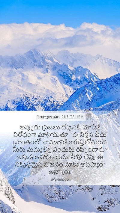సంఖ్యాకాండం 21:5 TELIRV Bible Verse Image