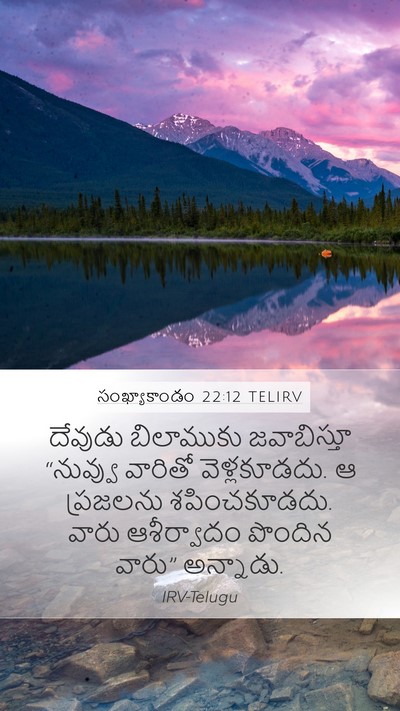 సంఖ్యాకాండం 22:12 TELIRV Bible Verse Image