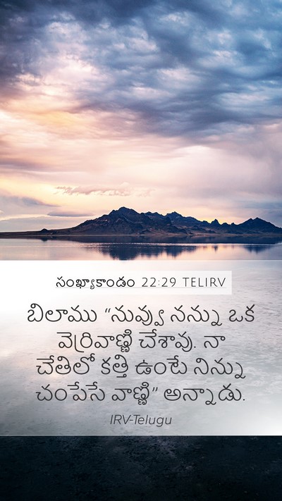 సంఖ్యాకాండం 22:29 TELIRV Mobile Phone Wallpaper - బిలాము “నువ్వు - Mobile Bible Verse Wallpaper